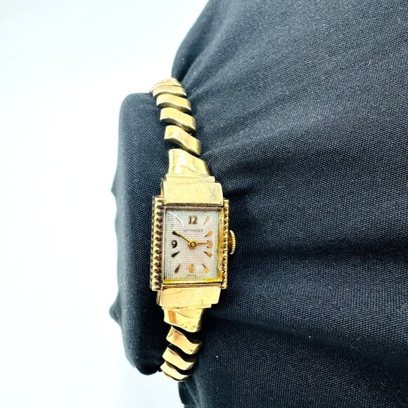 Vtg 1950's Wittnauer Swiss Women's Watch 10k G.F. Kestenmade Band Made in USA - Picture 10 of 16